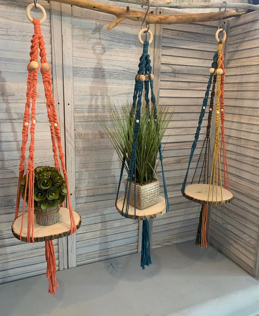 Plant Hangers with Wood